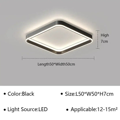 Modern white geometric led ceiling lamp living room light