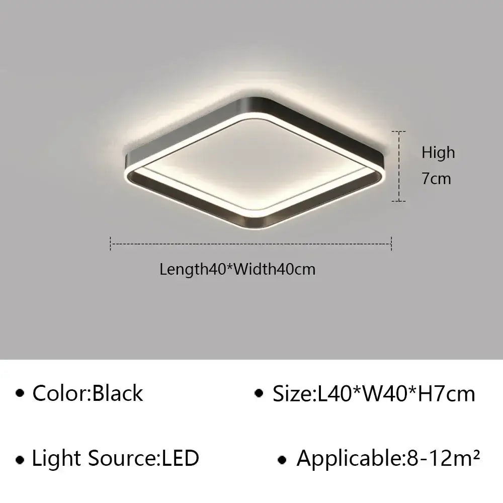 Modern white geometric led ceiling lamp living room light