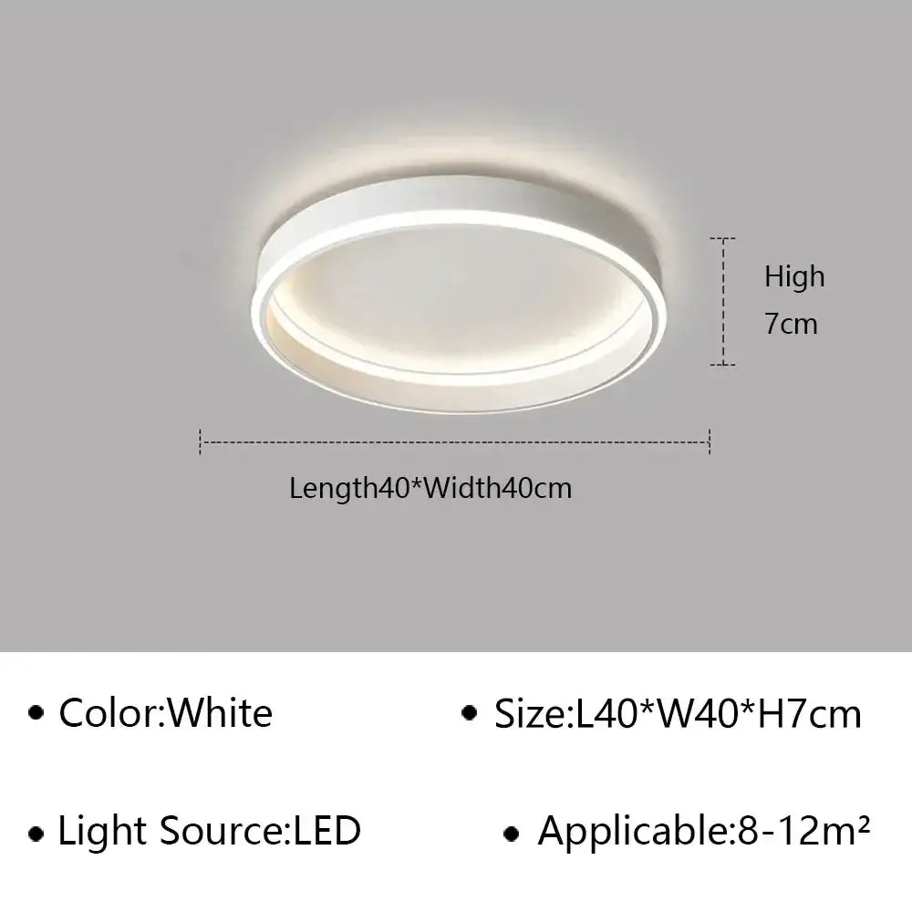 Modern white geometric led ceiling lamp living room light