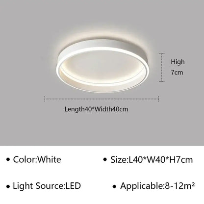 Modern white geometric led ceiling lamp living room light