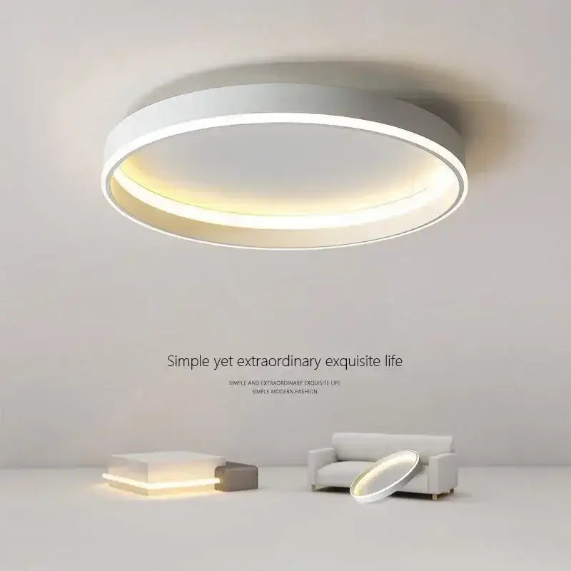 Modern white geometric led ceiling lamp living room light
