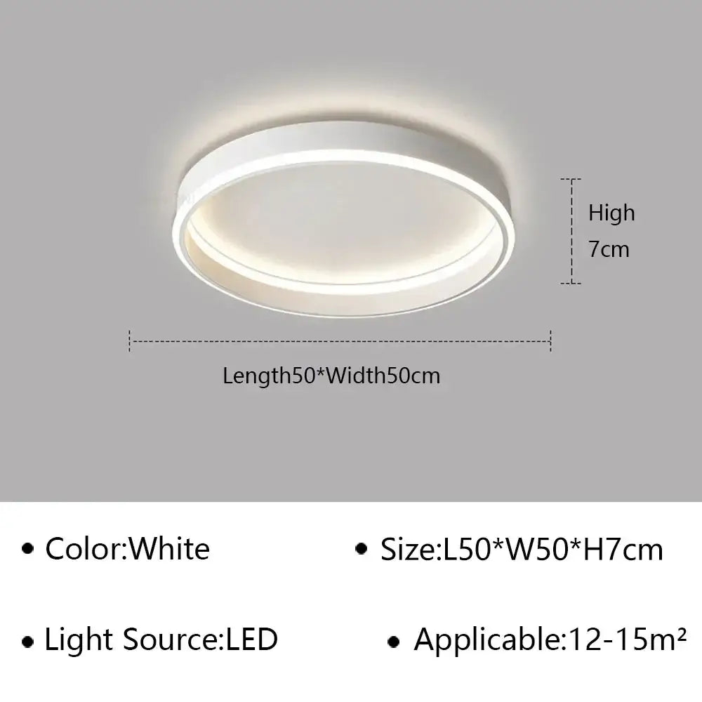 Modern white geometric led ceiling lamp living room light