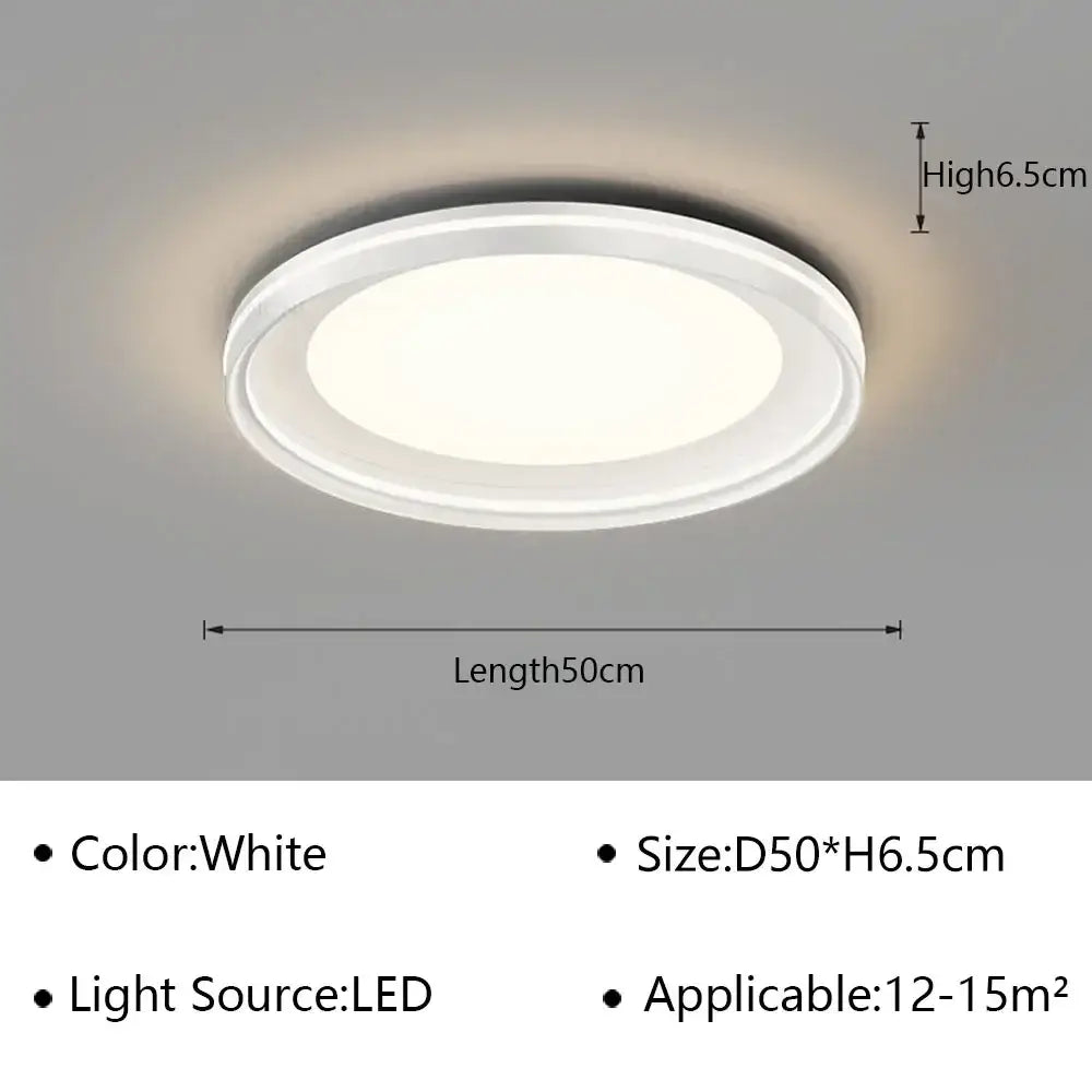 Modern white geometric led ceiling lamp living room light
