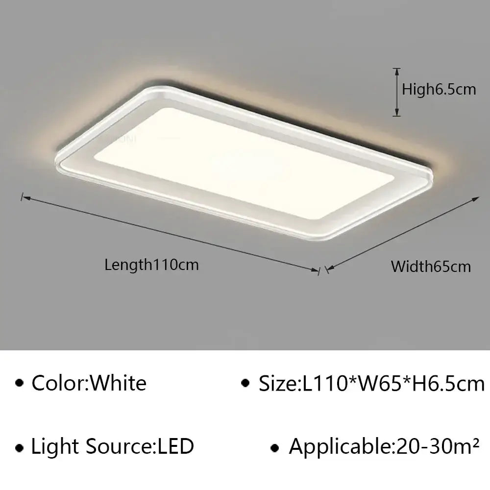 Modern white geometric led ceiling lamp living room light