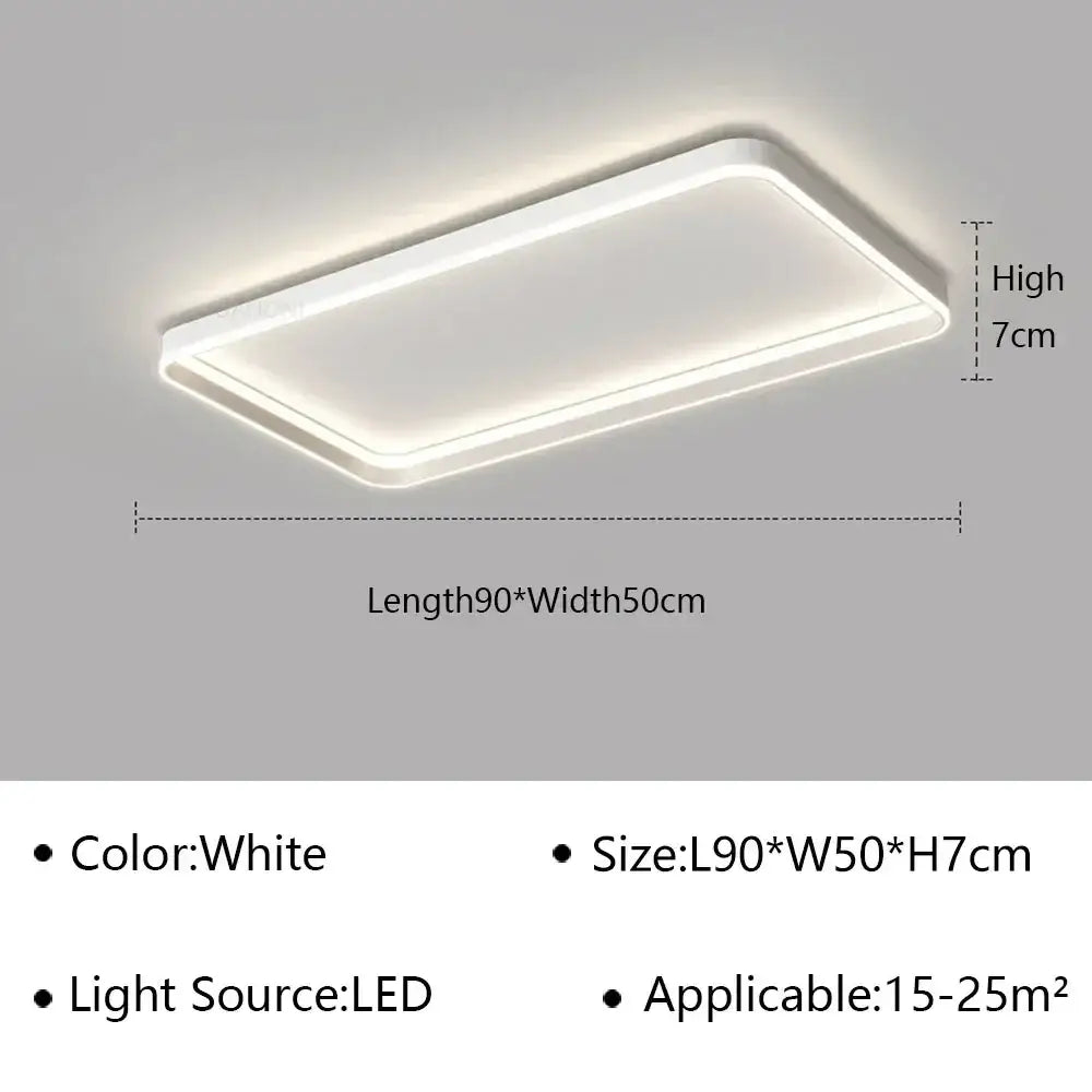 Modern white geometric led ceiling lamp living room light