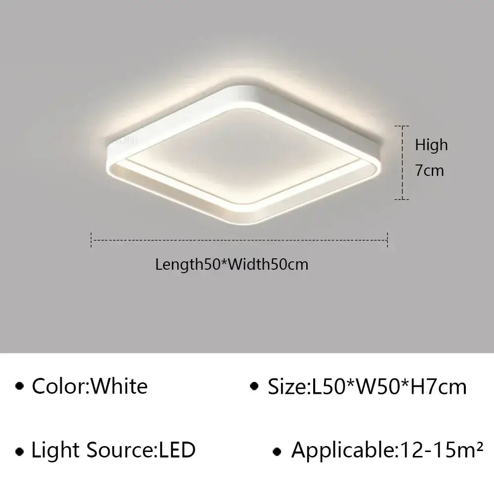 Modern white geometric led ceiling lamp living room light