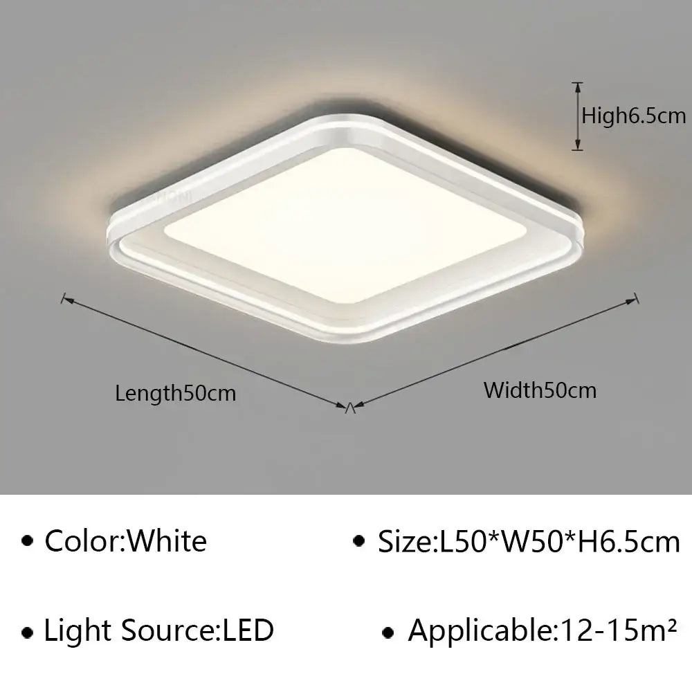 Modern white geometric led ceiling lamp living room light