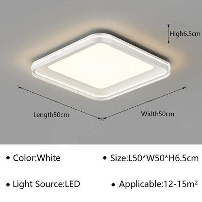 Modern white geometric led ceiling lamp living room light