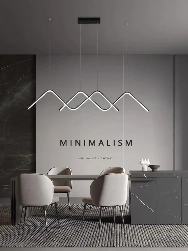 Modern white geometric led pendant light dining room chandelier