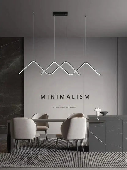 Modern white geometric led pendant light dining room chandelier