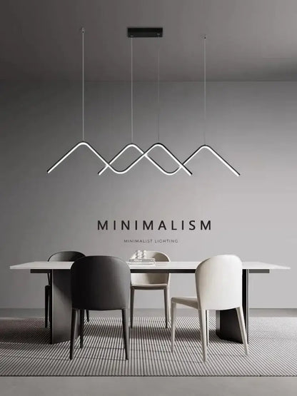 Modern white geometric led pendant light dining room chandelier