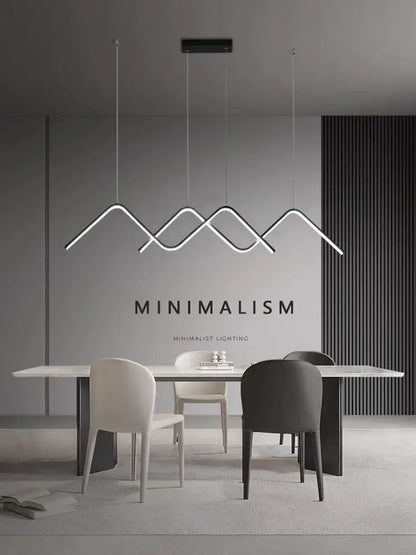 Modern white geometric led pendant light dining room chandelier