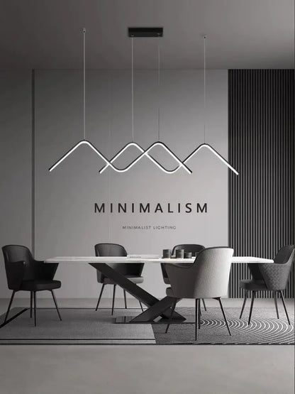 Modern white geometric led pendant light dining room chandelier