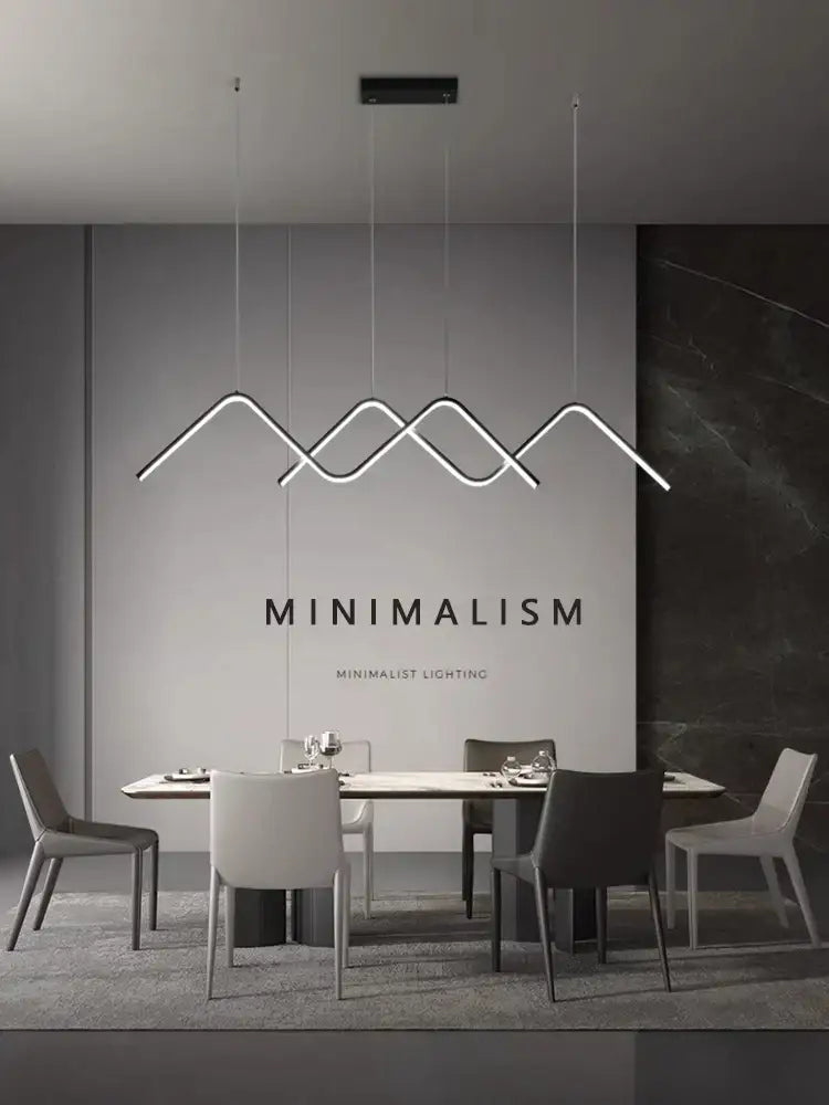 Modern white geometric led pendant light dining room chandelier