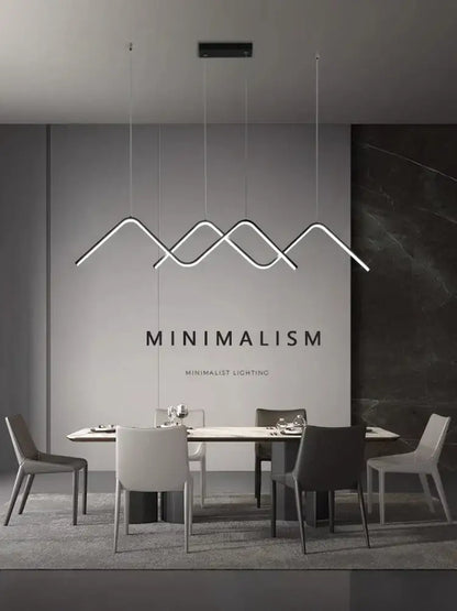 Modern white geometric led pendant light dining room chandelier