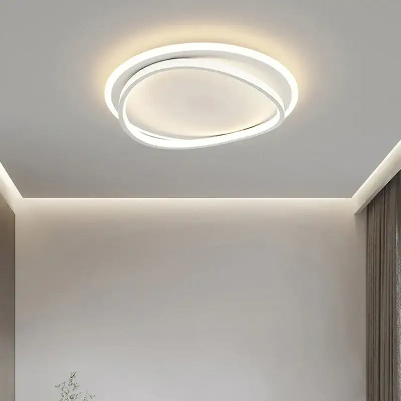 Modern white geometric square led ceiling light for living room