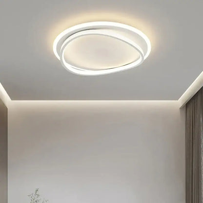 Modern white geometric square led ceiling light for living room