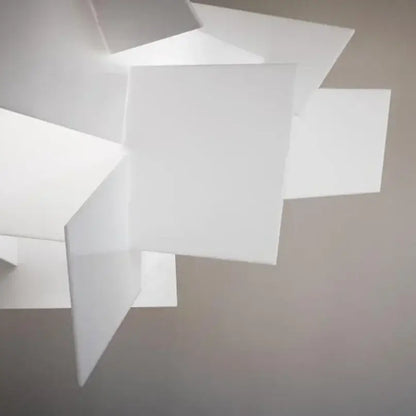 Modern white geometric stacking pendant lamp for living room