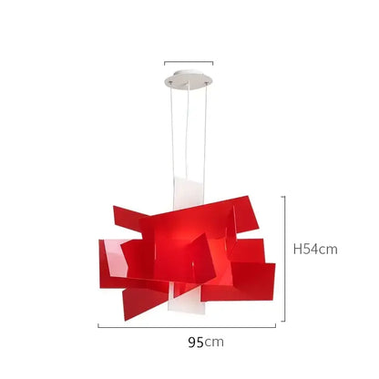 Modern white geometric stacking pendant lamp for living room