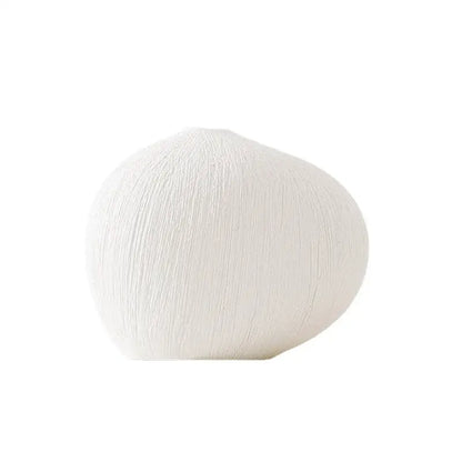 Modern white geometric stripes ceramic vase living room decor