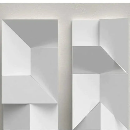 Modern white geometric wall lamp living room illuminated art