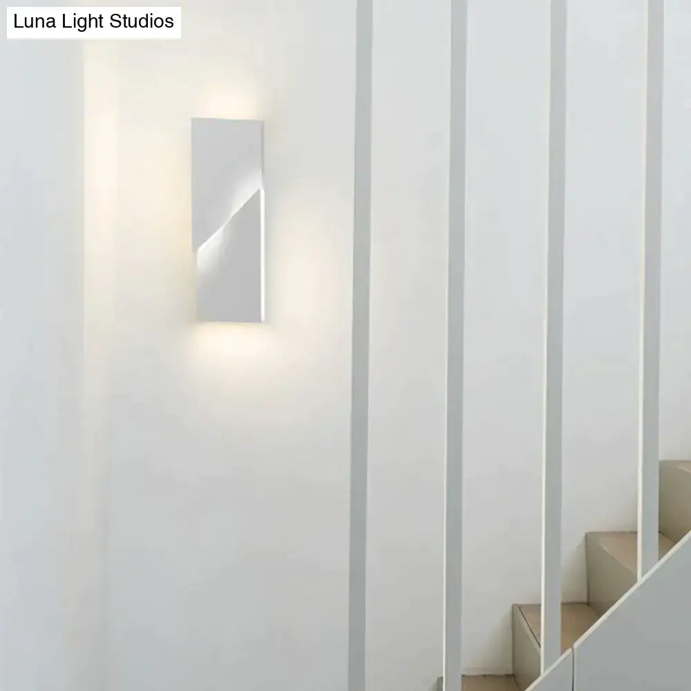 Modern white geometric wall lamp living room illuminated art