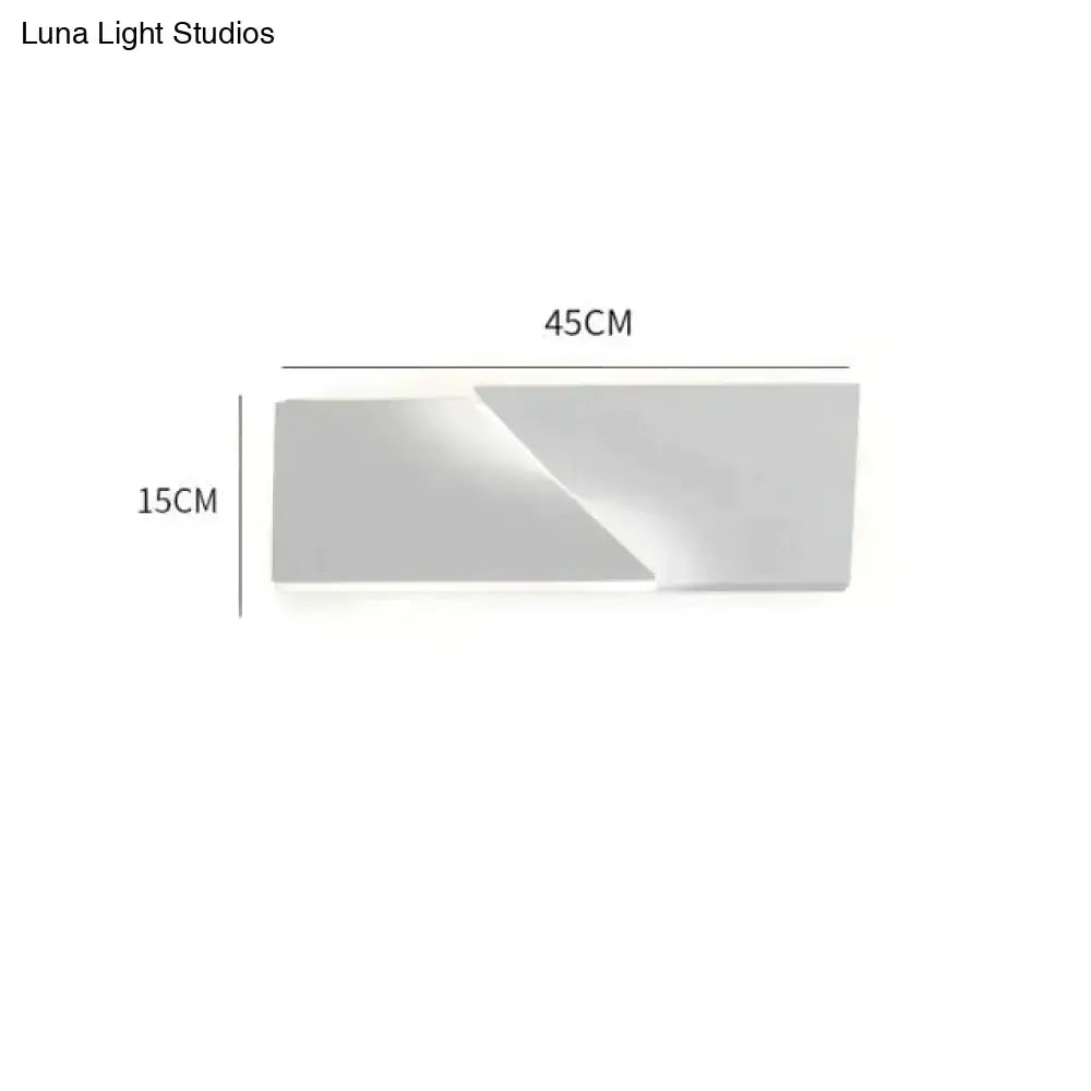 Modern white geometric wall lamp living room illuminated art