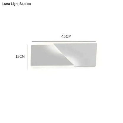 Modern white geometric wall lamp living room illuminated art