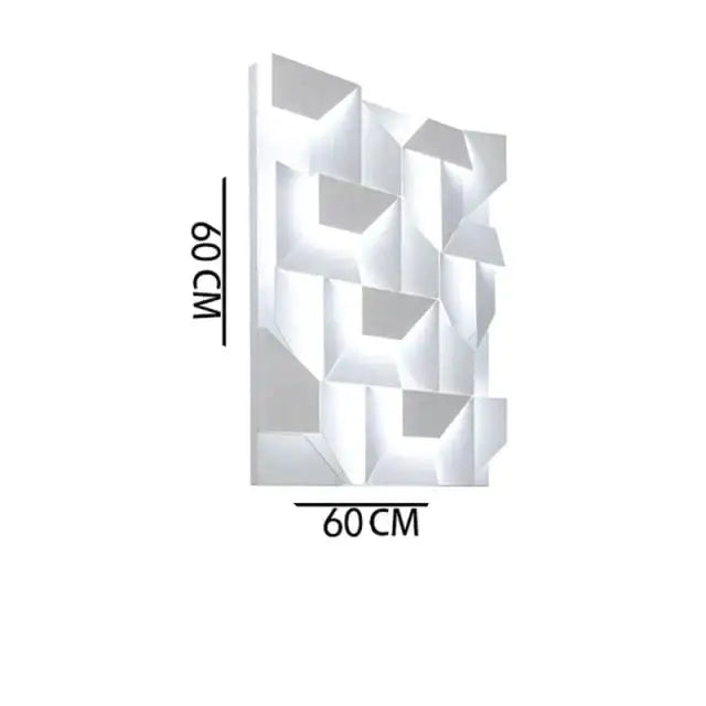 Modern white geometric wall lamp living room illuminated art