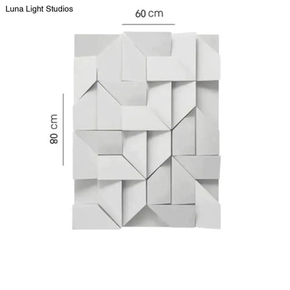 Modern white geometric wall lamp living room illuminated art