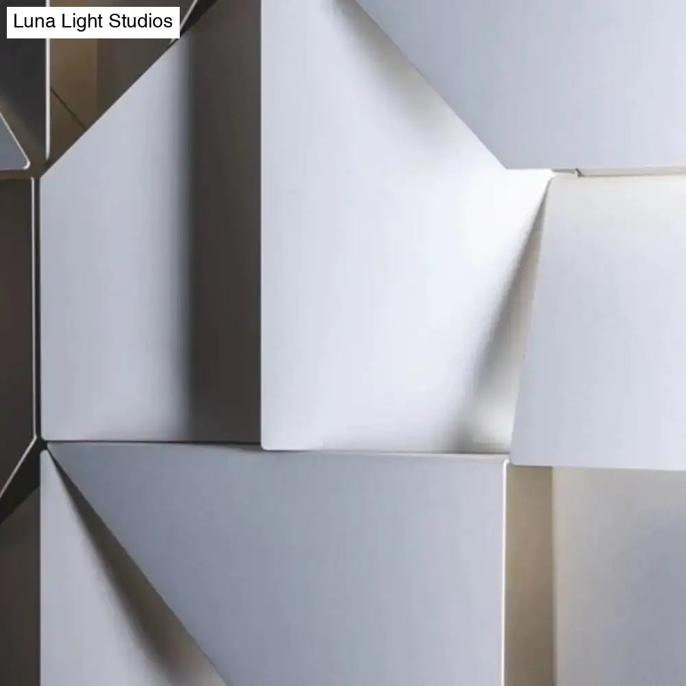 Modern white geometric wall lamp living room illuminated art
