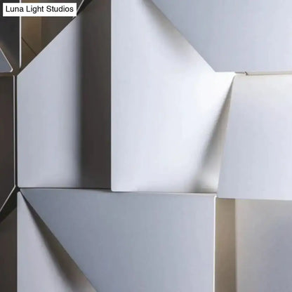 Modern white geometric wall lamp living room illuminated art
