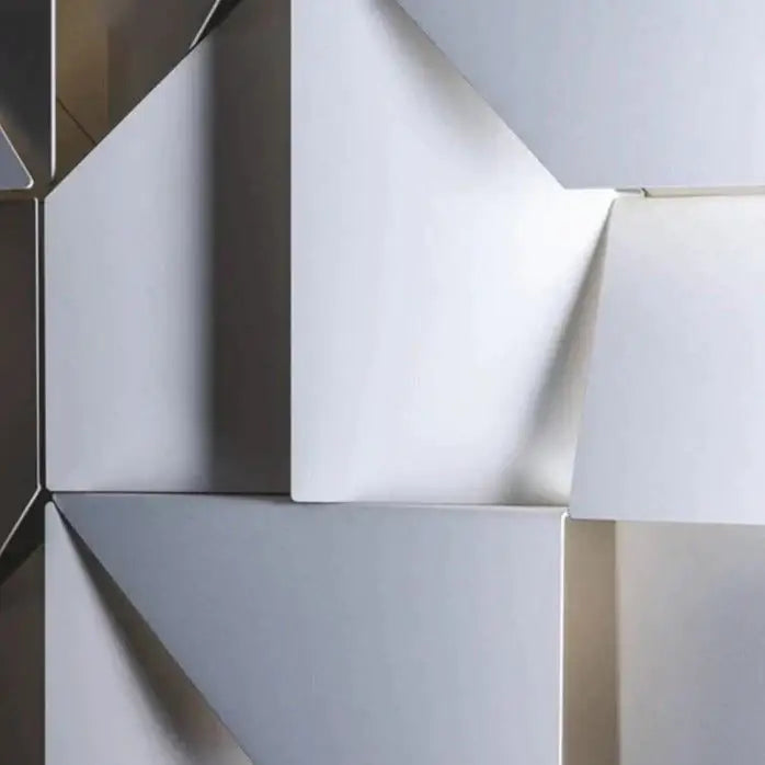 Modern white geometric wall lamp living room illuminated art