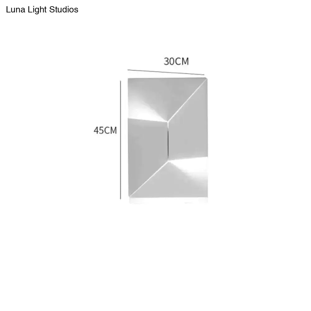 Modern white geometric wall lamp living room illuminated art
