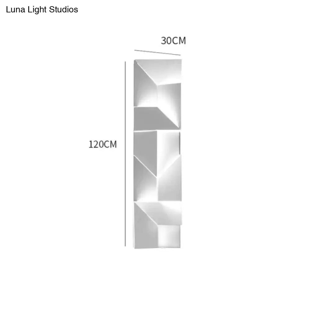 Modern white geometric wall lamp living room illuminated art