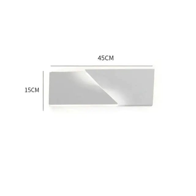 Modern white geometric wall lamp living room illuminated art