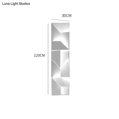 Modern white geometric wall lamp living room illuminated art