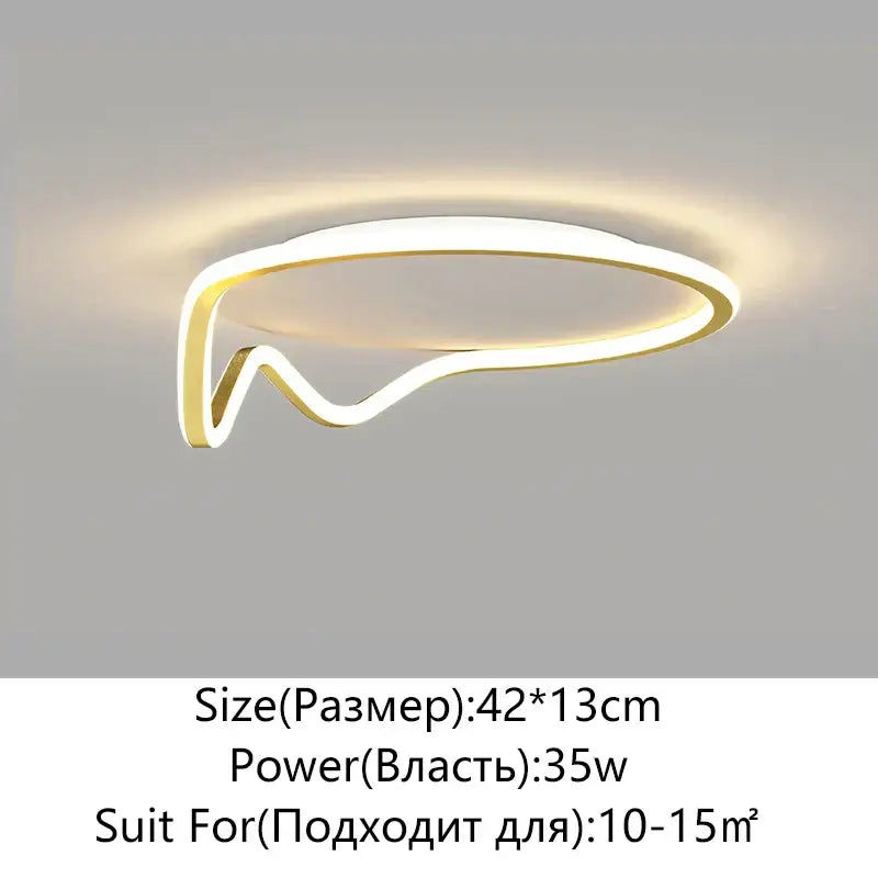 Modern white geometry round led ceiling light for living room