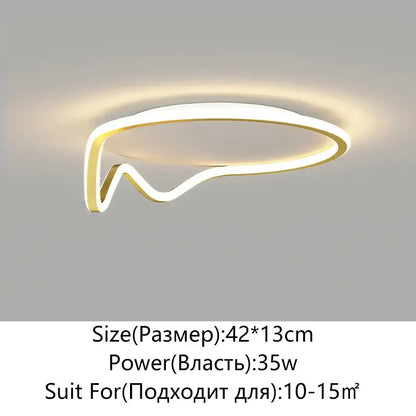 Modern white geometry round led ceiling light for living room