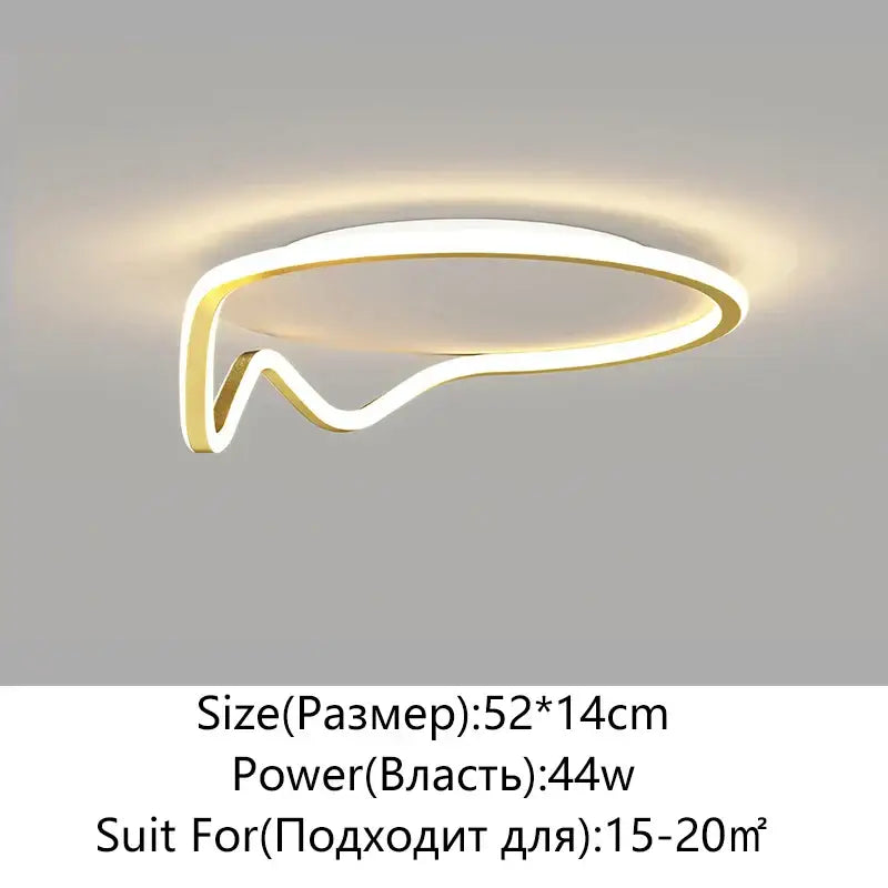 Modern white geometry round led ceiling light for living room
