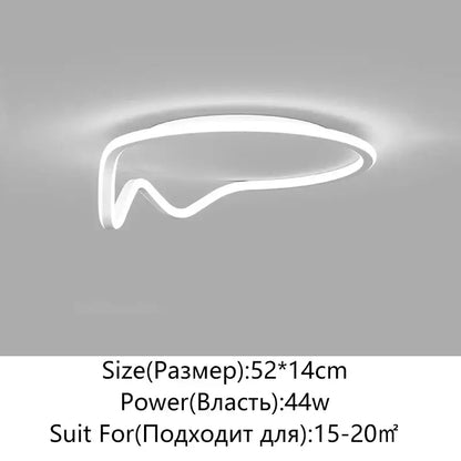 Modern white geometry round led ceiling light for living room