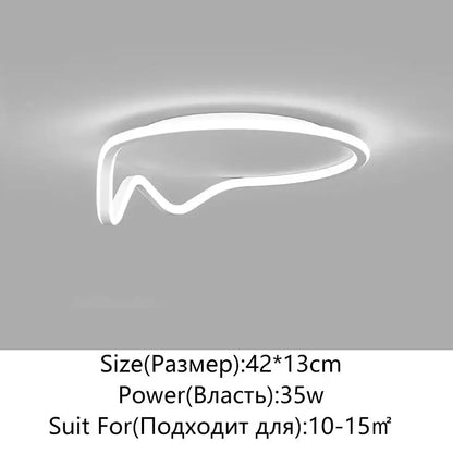 Modern white geometry round led ceiling light for living room