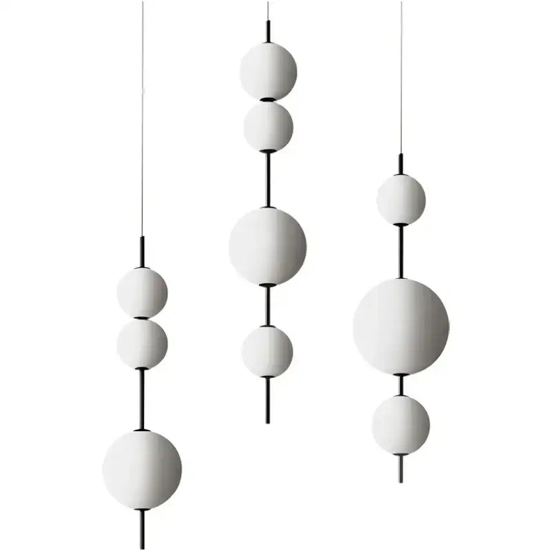 Modern white glass ball led pendant light – kitchen & dining room