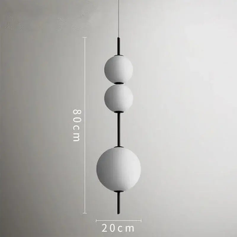 Modern white glass ball led pendant light – kitchen & dining room