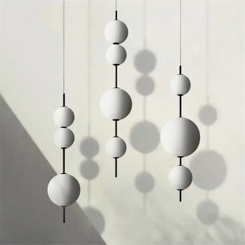 Modern white glass ball led pendant light – kitchen & dining room