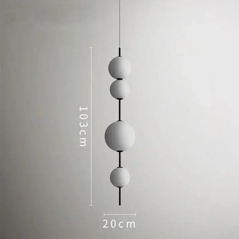 Modern white glass ball led pendant light – kitchen & dining room
