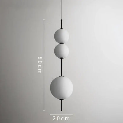 Modern white glass ball led pendant light – kitchen & dining room