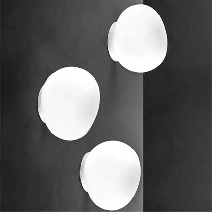 Modern white glass egg wall sconces bedroom wall lamp