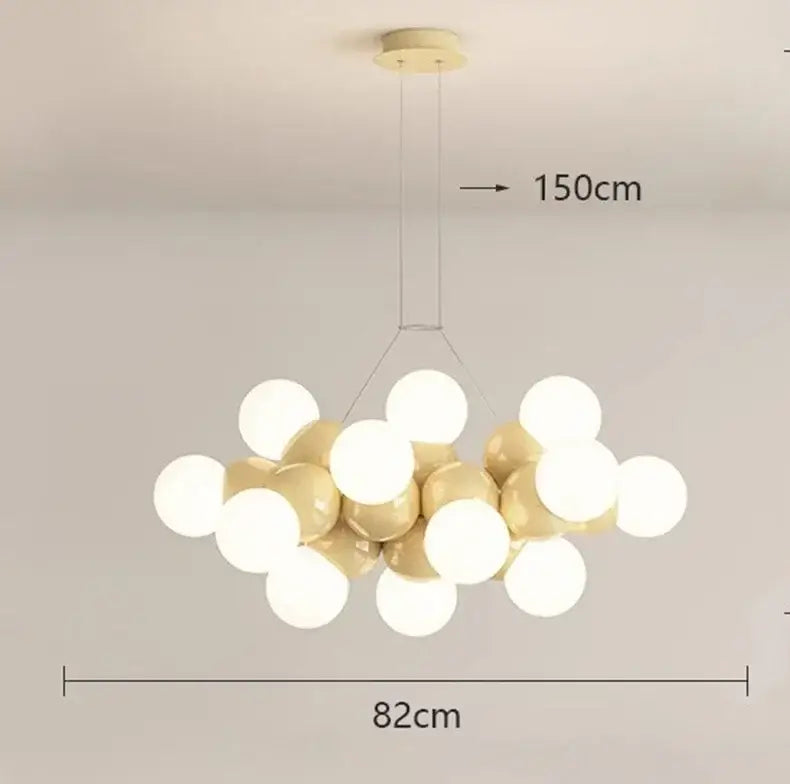 Modern white glass globe pendant light fixture for dining room