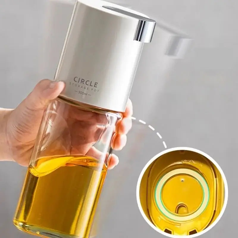 Modern white glass oil pot set 4 piece kitchen seasoning bottle